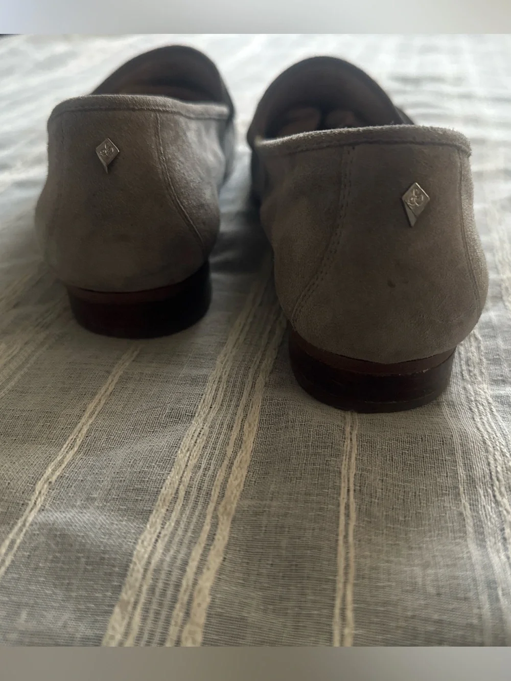 Sam Edelman Aggie Suede Tassel Loafers Grey | 9